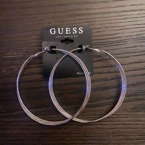 NEW Guess silver hoop earrings